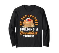 Panqueques Mi Superpoder Construyendo Una Torre De Desayuno Manga Larga