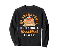 Panqueques Mi Superpoder Construyendo Una Torre De Desayuno Sudadera
