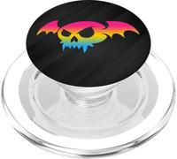 Pansexual Bat Vampire Skull Pan Pride Flag Goth Halloween PopSockets PopGrip para MagSafe