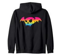 Pansexual Bat Vampire Skull Pan Pride Flag Goth Halloween Sudadera con Capucha
