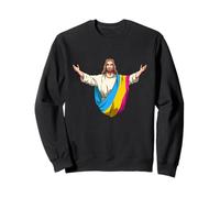 Pansexual Jesús Orgullo LGBTQ Amén Rainbow Savior Sudadera