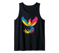 Pansexual Phoenix Bird Pan Pride Flag Rising From Ashes Camiseta sin Mangas