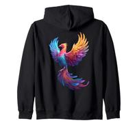 Pansexual Phoenix Bird Pan Pride Flag Rising From Ashes Sudadera con Capucha