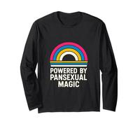 Pansexual Powered by Magic Vintage LGBTQ+ Unisex Pan Pride Manga Larga