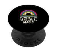 Pansexual Powered by Magic Vintage LGBTQ+ Unisex Pan Pride PopSockets PopGrip Adhesivo