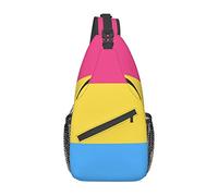 Pansexual Pride Flag Sling Bag Senderismo Mochila Crossbody Hombro Mochila Travel Chest Pack para Hombres Mujeres