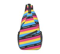 Pansexual Pride Flag Sling Bag Senderismo Mochila Crossbody Hombro Mochila Travel Chest Pack para Hombres Mujeres
