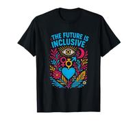 Pansexual Pride Future Is Inclusive Rosa Amarillo Azul LGBTQ+ Camiseta