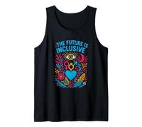 Pansexual Pride Future Is Inclusive Rosa Amarillo Azul LGBTQ+ Camiseta sin Mangas