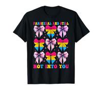 Pansexual y aún no me gustas, divertida bandera del orgullo panamericano LGBTQ Camiseta