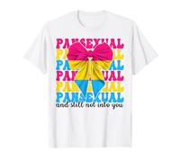 Pansexual y aún no me gustas, divertida bandera del orgullo panamericano LGBTQ Camiseta