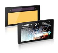 【Pantalla 11】 Lente de soldadura dorada de oscurecimiento automático de 2 x 4 1/4, lente de soldadura de energía solar, lente de soldadura azul de color real, lente de soldadura de 2 x 4 1/4 de