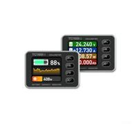 Pantalla a color, 6-60 V, curva en tiempo real, indicador de capacidad de litio, voltímetro LCD, alarma para bicicleta eléctrica, indicador de voltaje solar, 52 mm, doble idioma, contador ajustable