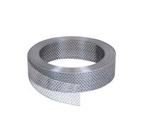 Fassadenprofile rejilla de alero de aluminio 60 m x 80 mm plata - banda de ventilación perforada como malla antiaves para tejado y fachada