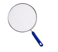 Pantalla Antisalpicaduras Acero Inoxidable Tapas Malla Antisalpicaduras Salpicaduras Protector Cocina Tapa Aceite Prueba Salpicaduras Tamices de Harina Protectores Salpicaduras Grasa con Mango, 21cm
