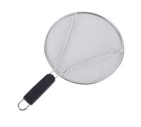 Pantalla antisalpicaduras con malla de acero inoxidable para sartenes que protegen contra salpicaduras de aceite caliente y reducen los riesgos de quemaduras (25 cm)