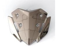 Pantalla Antiviento Alerón para Parabrisas De Motocicleta para XMAX125 XMAX250 XMAX300 2023-2025 Deflectores De Visera, Protector De Carenado Soporte(Plata galvanizada)