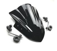 Pantalla Antiviento Alerón Parabrisas De Motocicleta para MT125, FZ1, FZ6, FZ8, MT-01, MT03, MT07 Y MT09 Carenado Deflector De Viento Soporte Ajustable Soporte(Negro)
