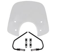Pantalla Antiviento Parabrisas De Motocicleta para Vespa Primavera 150 GTS 250 300 2017-2019 Deflectores De Viento con Soporte Y Tornillos De Expansión Soporte(Transparente)