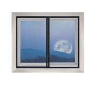 Pantalla autoadhesiva de gran tamaño for ventana, cierre cremallera for puerta, mosquitos, a prueba insectos, a polvo, transpirable, 130/140/150/160cm ancho, 1 ud(Black-width 150cm,Height 200cm)