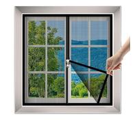 Pantalla autoadhesiva para ventanas | Gnat Barrier Netting | Window Door Worm Screen - for Homeowners Renters Apartment Living Room Bedroom Kitchen Office Garage Basement Dorm Coffee Shop