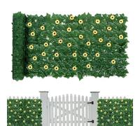 Pantalla Breakfast - Cubierta de vegetación artificial extensible,Pantalla de privacidad falsa para balcón 1 m x 3 m,Para jardín trasero jardín jardín balcón porche