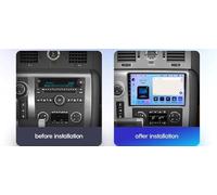 Pantalla Carplay Coche para Hummer H2 E85 2007-2009 Pantalla Táctil HD, Tipo C, Carga Rápida, Radio FM RDS, Micrófono y Cámara de Visión Trasera, 8 Nuclear 4G+64G
