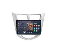 Pantalla Carplay Coche para Hyundai Solaris Verna Accent 1 2010-2016 Pantalla Táctil HD, Tipo C, Carga Rápida, Radio FM RDS, Micrófono y Cámara de Visión Trasera, 4 Nuclear 2G+32G