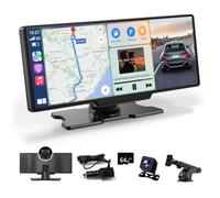 Pantalla Carplay de 11 pulgadas para Apple Car Play y Android Auto,Carplay Android Auto Display Display portátil Autoradios,Carplay Display con Siri/GOO-gle,Dashcam,Navigation,Bluetooth,Mirror Link