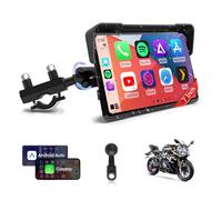 Pantalla Carplay para Motocicleta de 7" con 2 Opciones de Alimentación Inalámbrico Carplay Android Auto Pantalla Impermeable IP67 Car Play Moto Navegador Bluetooth Dual Control por Voz Mirrorlink