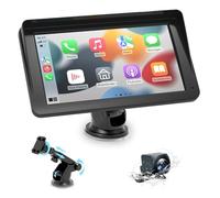 Pantalla Coche, 7" Pantalla Carplay Coche para A-pple y Android, con Cámara Trasera, Asistente de Voz y Función de Llamada, Adecuada para Varios Vehículos(7 Pollici+cámaras)