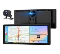 Pantalla Coche, 8.88" Pantalla Carplay Coche para Apple y Android con Cámara Trasera y Delantera HD 1080P, Navegación GPS, Sonido Premium, Control por Voz, Fácil Instalación, Mirror Link, FM, AUX