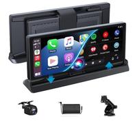 Pantalla Coche de 10,26 Pulgadas Carplay Android Auto,Pantalla Carplay de Coche con Soporte de pie,Assistant de Voz Goo-gle y Siri,1080P Cámara Trasera Incluida,Navegación GPS,Super Mirror Link