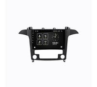 Pantalla Coche para Ford S-MAX 2005-2006 Enlace Espejo iOS, Navegación, G00Gle Asistente de Voz, Siri, FM, Aux, Bluetooth, 8 Nuclear 6G+128G