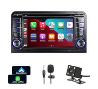 Pantalla Coche sin instalacion per Audi A3 S3 RS3 2003-2012 con Apple CarPlay e Android Auto Wireless, Schermo Touchscreen da 7 Pollici e Radio FM RDS con Bluetooth