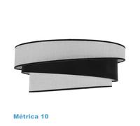 Pantalla colgante hara m10 blanca/negra 50dx40dx22h difusor incluido