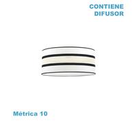 Pantalla colgante karla m10 blanca/beis 50dx50dx22h difusor incluido