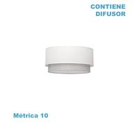 Pantalla colgante kenya m10 blanco/gris 40dx38dx22h difusor incluido