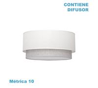 Pantalla colgante kenya m10 blanco/gris 50dx48dx23h difudor incluido