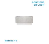 Pantalla colgante kenya m10 gris/blanco 40dx38dx22h difusor incluido