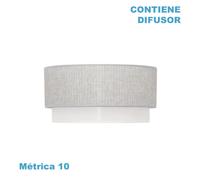Pantalla colgante kenya m10 gris/blanco 50dx48dx23h difusor incluido