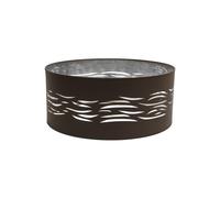 Pantalla colgante niebla 1xe27 marrón-plata 50dx50dx20h