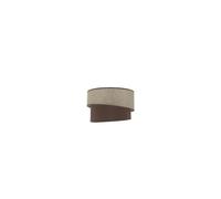 Pantalla colgante/sobrem alto hara e27 marron 30dx25dx20h