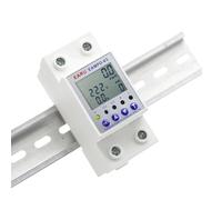Pantalla de 63A 230V, protección contra fugas a tierra de corriente ajustable, dispositivo de relé Protector de bajo voltaje, medidor de energía kWh