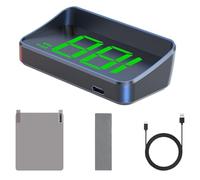 Pantalla de cabeza para coche, pantalla heads up para coche - HUD para parabrisas de coche | Dispositivo de velocímetro portátil de gran pantalla con proyección de tablero angular ajustable para