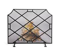 Pantalla de chimenea - Protector de chispas de malla de un solo panel para seguridad en interiores, cubierta grande para rejilla de fuego