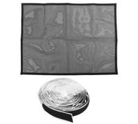 Pantalla de chimenea PVC Spark Guard Guard Guard Guerra segura Barrera a prueba de polvo a prueba de polvo para niños pequeños Pets de bebé negro 16.4 pies y sujetador de bucle (29*45 pulgadas)