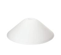 Pantalla de Cristal 380 mm cono de cristal color blanco Repuesto para bombillas E27 Tamaño del agujero 42 mm lámpara de cristal