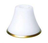 Pantalla de cristal de repuesto para lámpara con anillo dorado mate, tamaño del agujero E14, diámetro de 30 mm, anillo decorativo