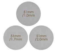 Pantalla De Disco De 51mm/58.5mm, 3 Piezas Puck Screen,1 mm /1,7 mm/2mm De Grosor, 150 µm, Acero Inoxidable 316,Filtro De Café Para Cafetera Espresso,Reutilizable (51mm)